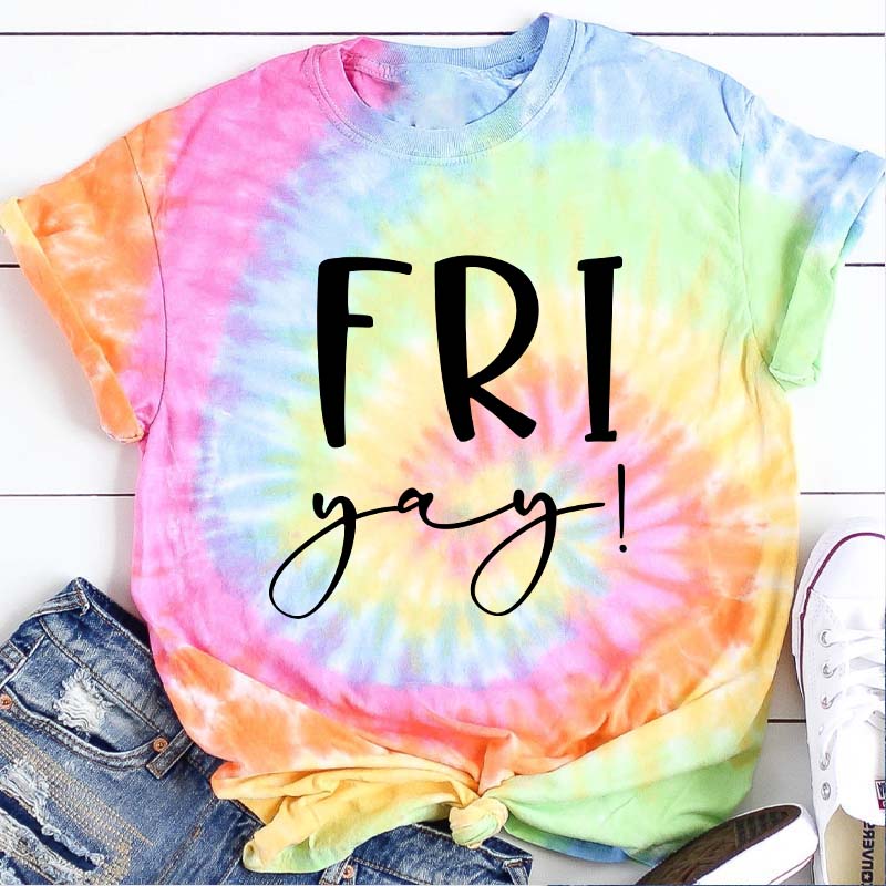 Fri Teacher Tie-dye T-Shirt