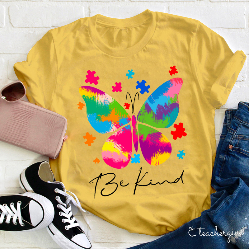 Be Kind Butterfly Teacehr T-Shirt