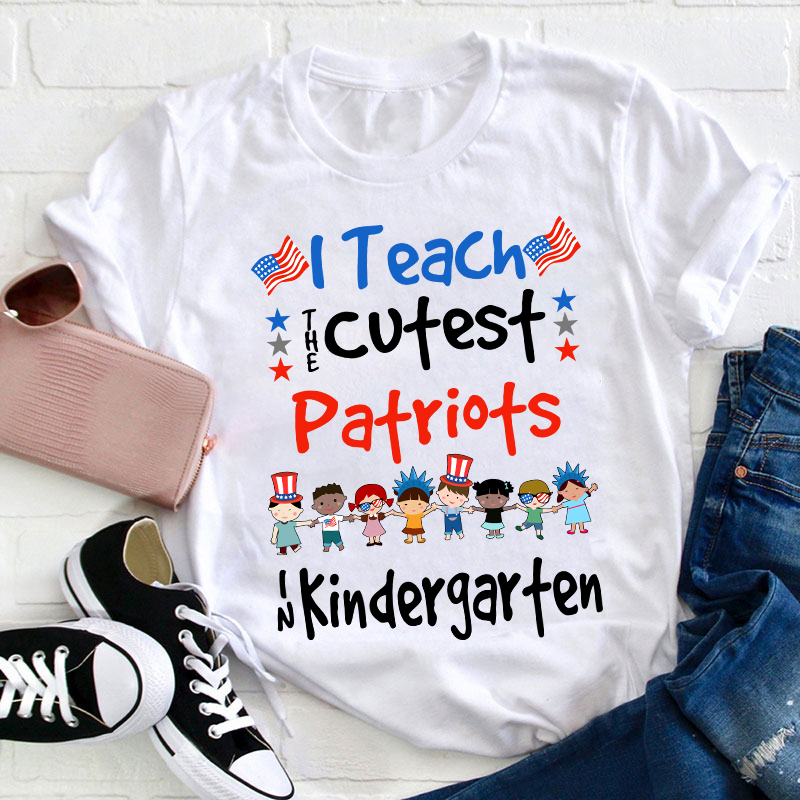 Personalized Grade I Teach The Cutest Patriots Teacher T-Shirt