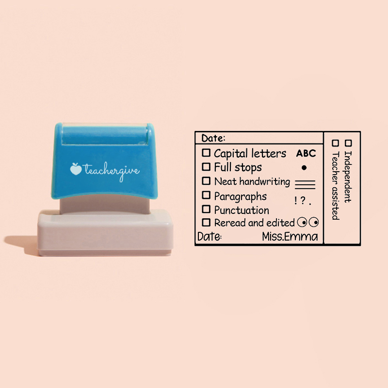 LatestPersonalized Writing Checklist Homework Large Rectangle Stamp for Sale-Teachersgram