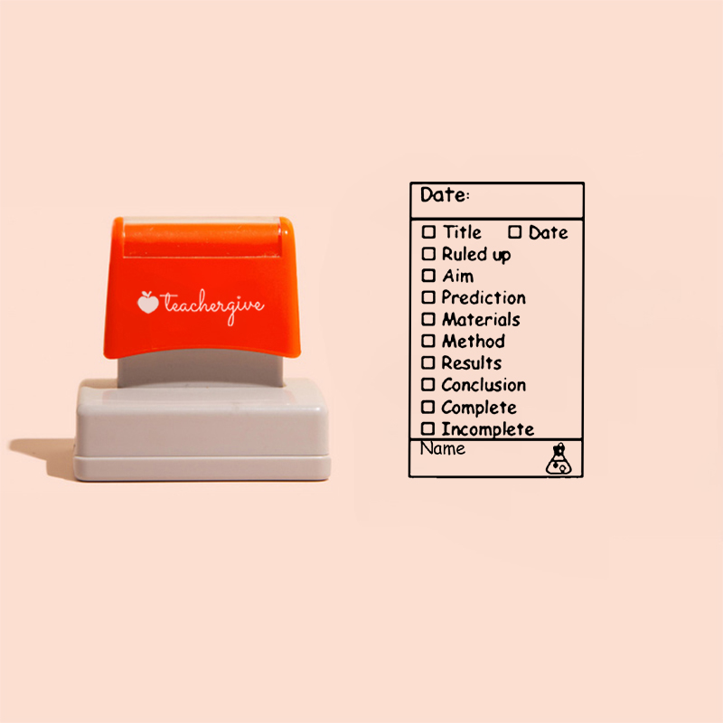 LatestPersonalized Science Checklist  Large Rectangle Stamp for Sale-Teachersgram