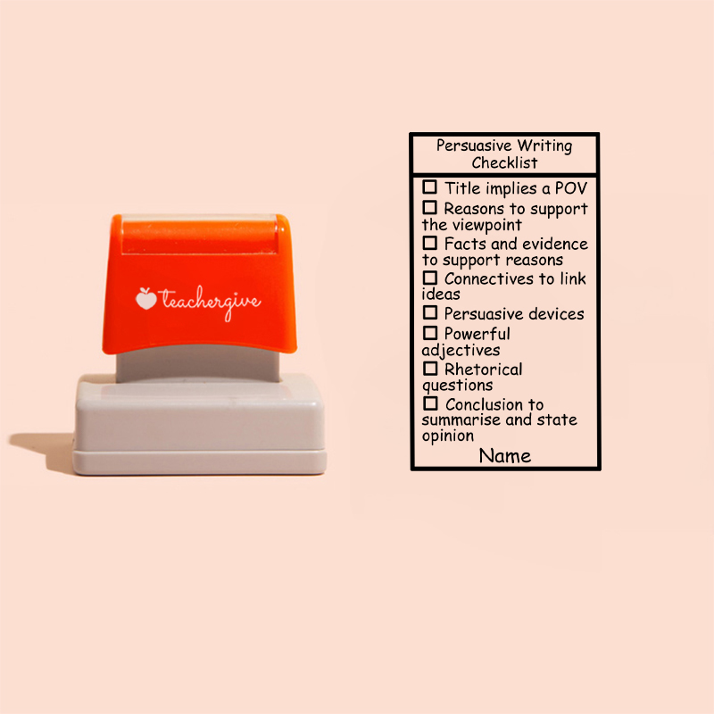 LatestPersonalized Persuasive Writing Checklist Large Rectangle Stamp for Sale-Teachersgram