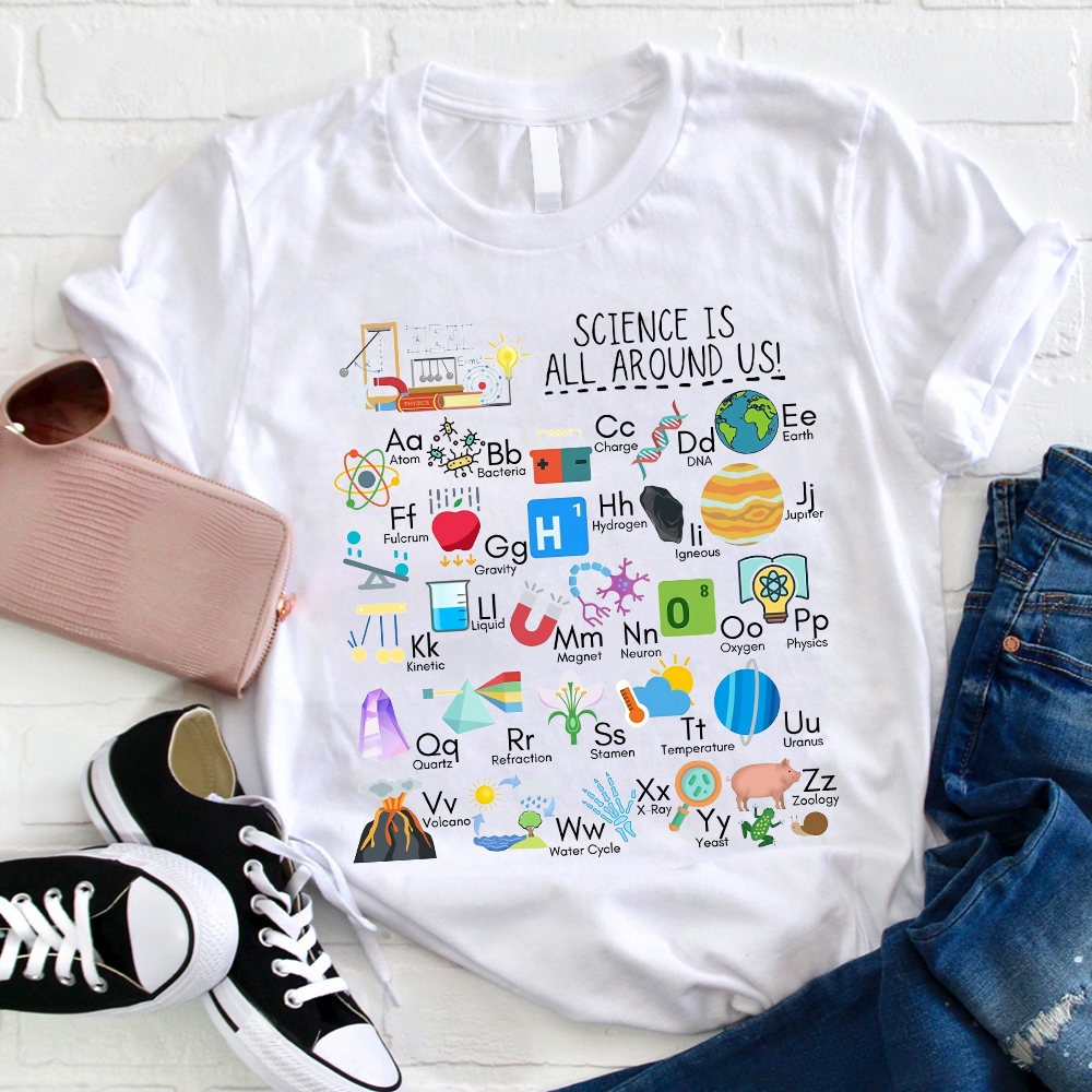 Science Is All Around Us Periodic Table T-Shirt