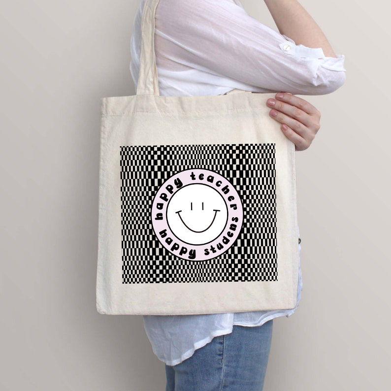 Happy Teacher Happy Students Tote Bag