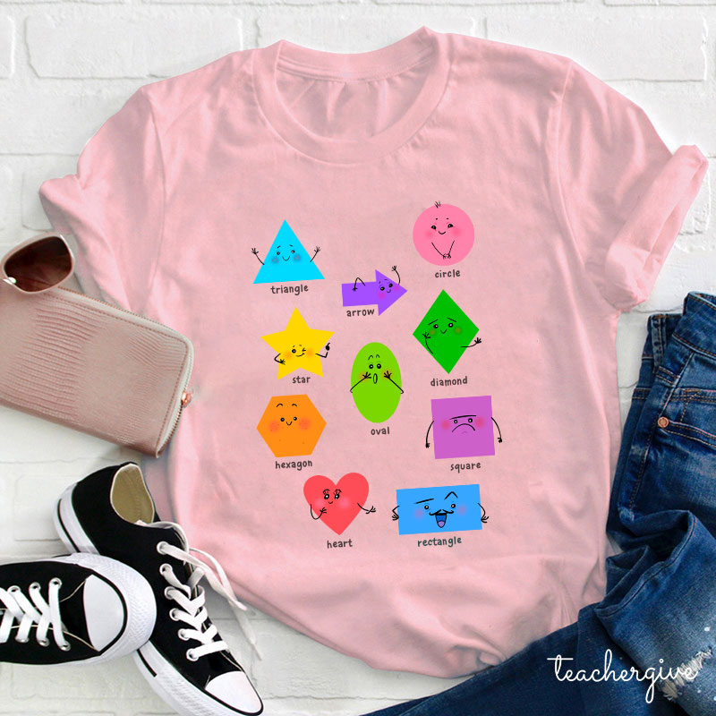 Learn Shapes With Me Teacher T-Shirt
