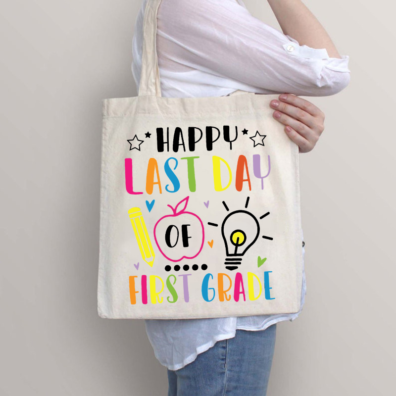 Personalized Happy Last Day Tote Bag