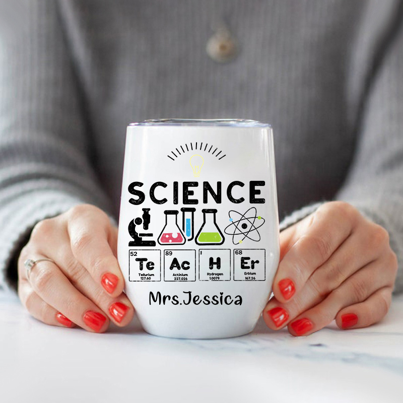 Personalized Science Lab Teacher Wine Tumbler