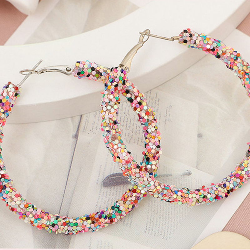 Shining Elements Colorful  Metal Earrings