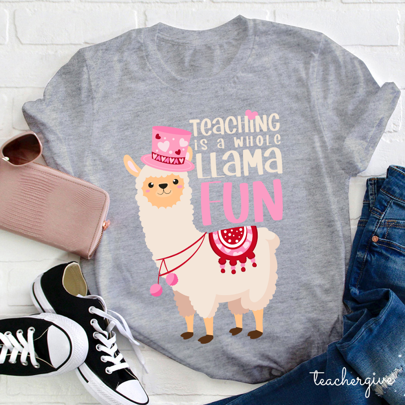 Teaching Is A Whole Llama Fun Teacher T-Shirt
