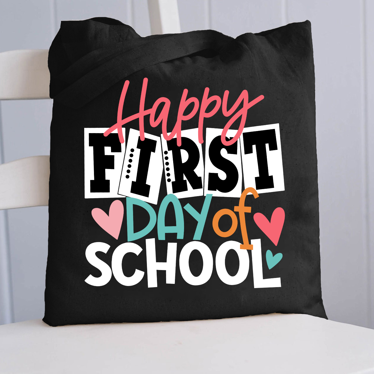Happy First Day Of School Heart Tote Bag