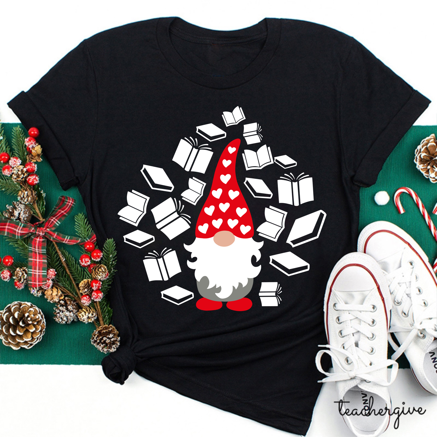 A Bookholic Gnomes Teacher T-Shirt