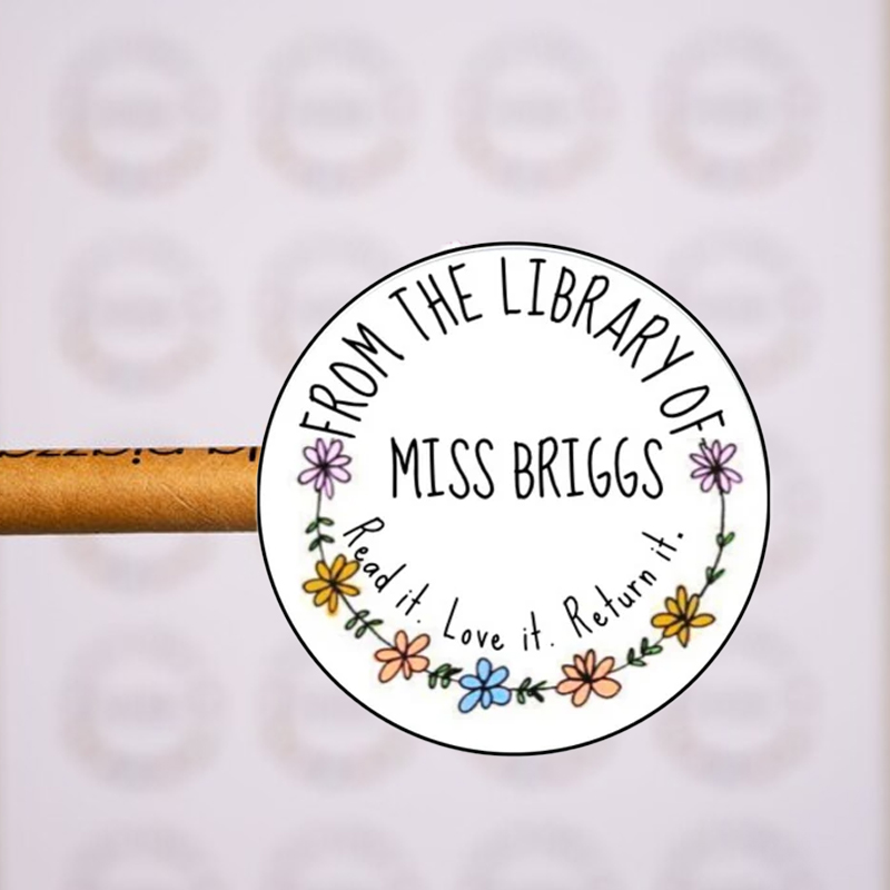 Personalized From The Library Stickers