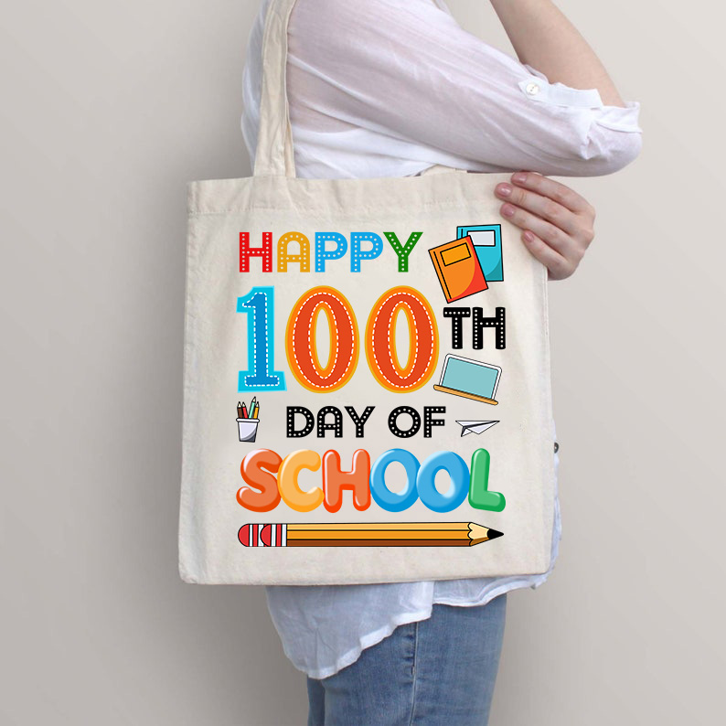 Happy 100th Day Of School Tote Bag