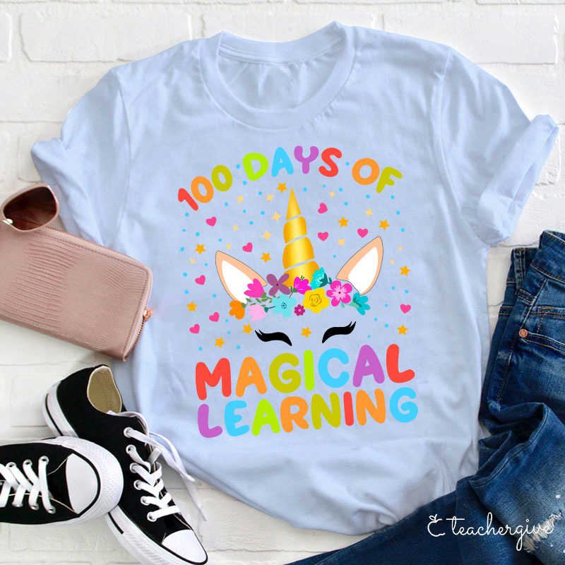100 Days Of Magical Learning Teacher T-Shirt