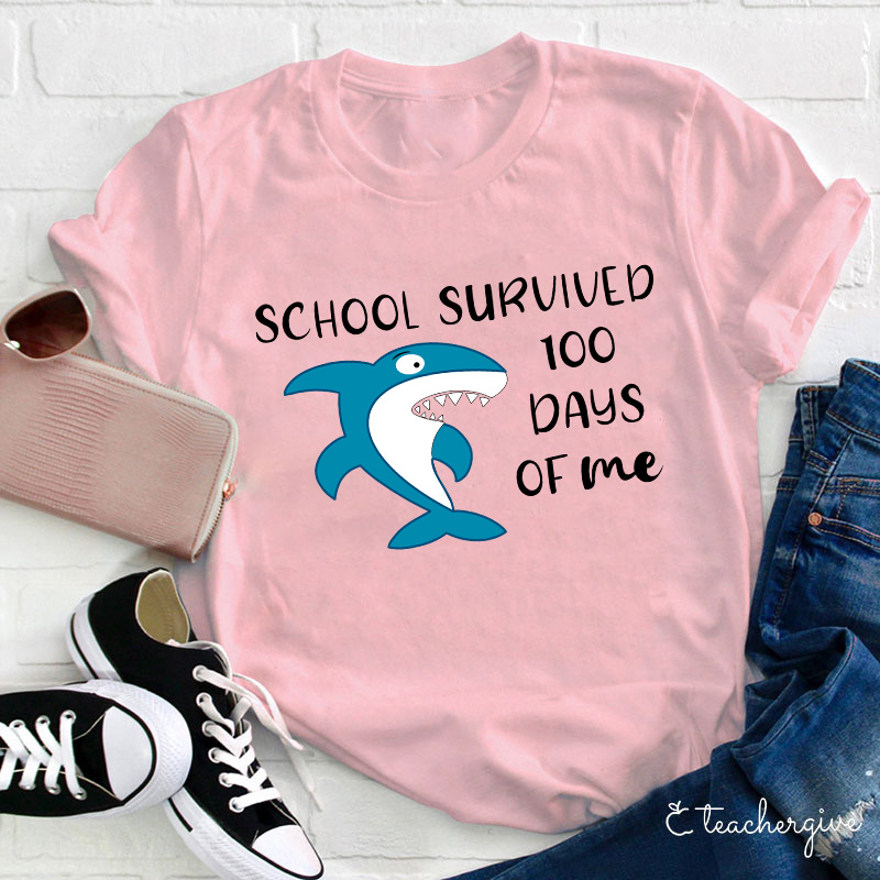 School Survived 100 Days Of Me Teacher T-Shirt