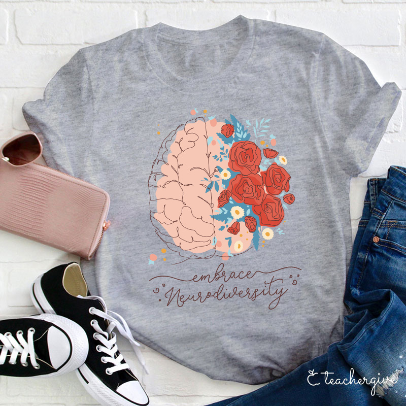 Embrace Neurodivesity Teacher T-Shirt