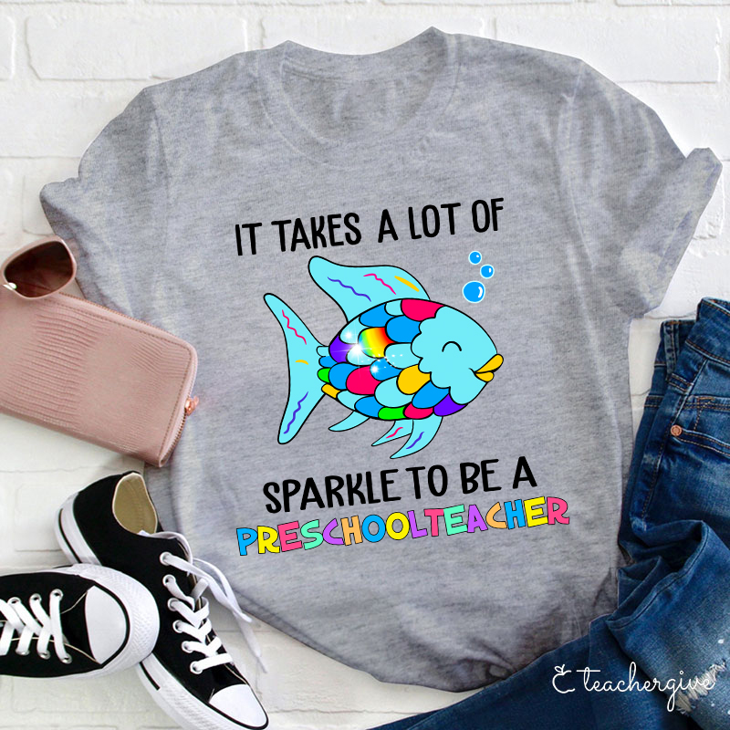 Personalized It Takes A Lot Of Sparkle To Be A Teacher T-Shirt