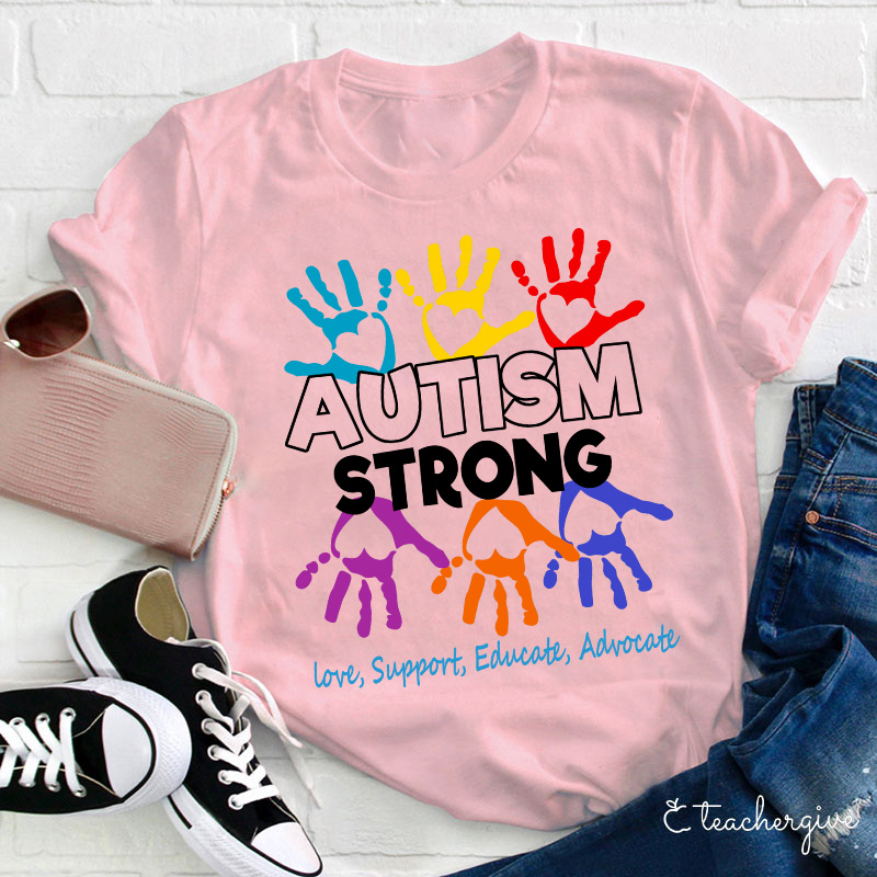 Autism Strong Teacher T-Shirt