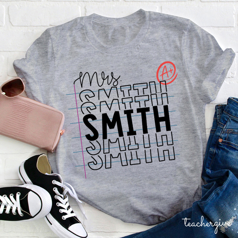 Personalized Teacher Name T-Shirt