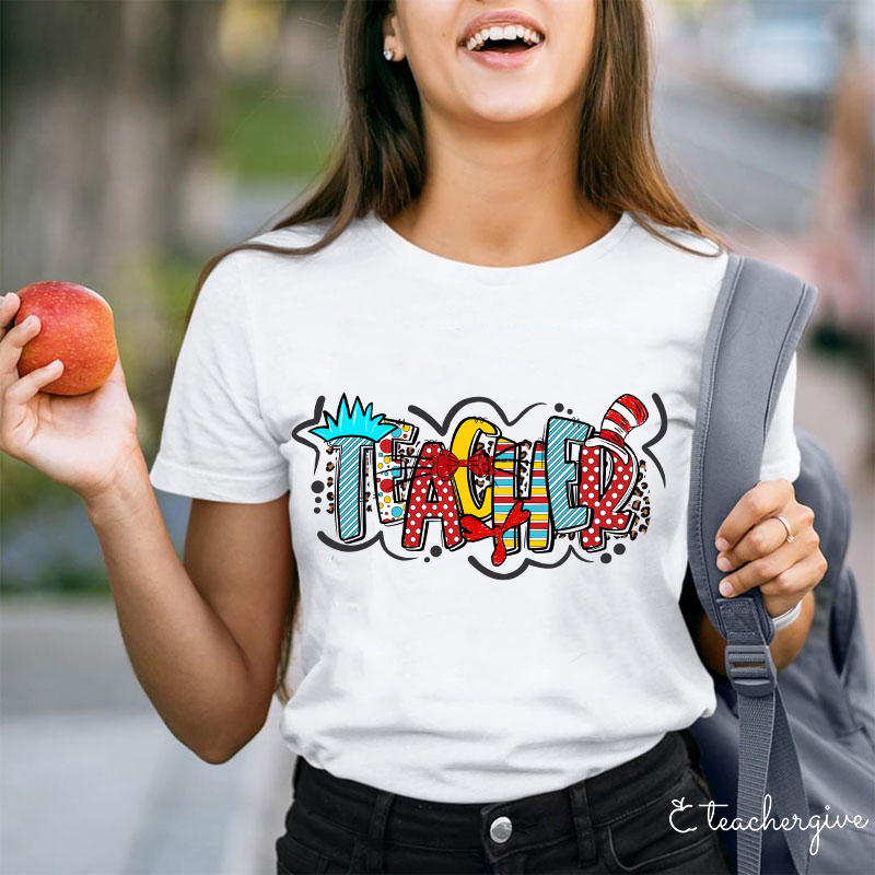 Rich Patterns Teacher Life Teacher T-Shirt