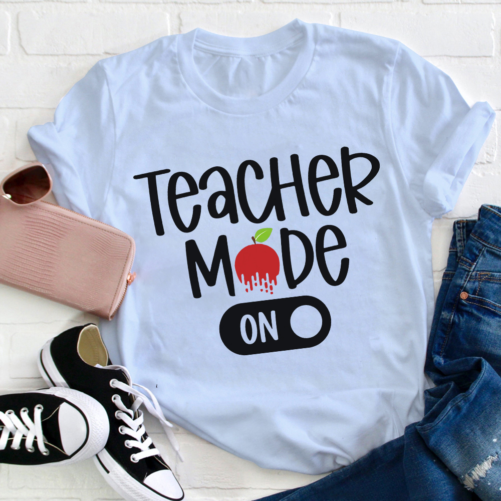 Teacher Mode On Apple T-Shirt