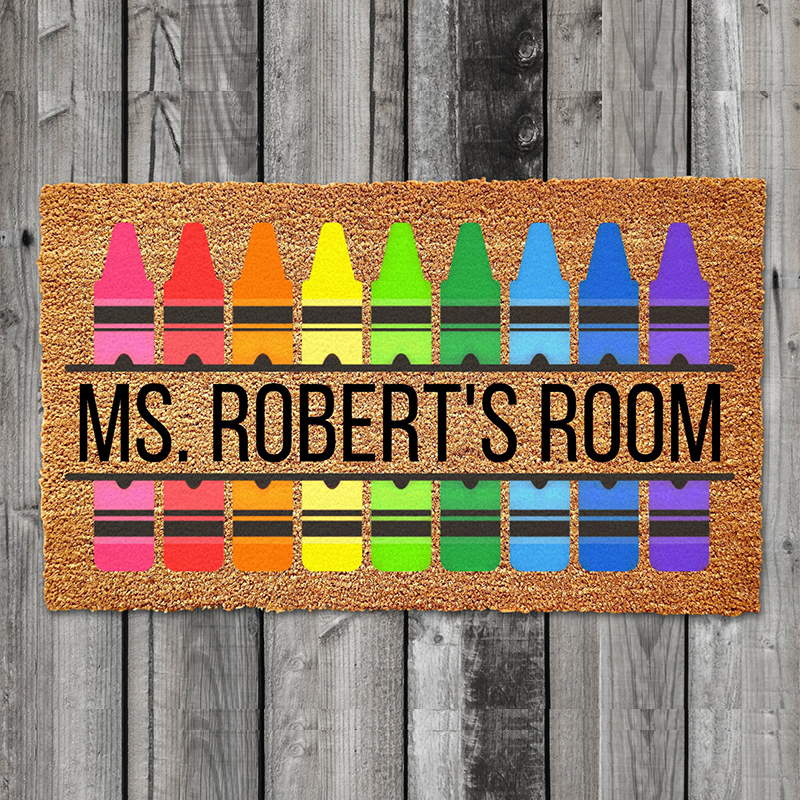 Personalized Teacher Name Welcome Mat Classroom Doormat