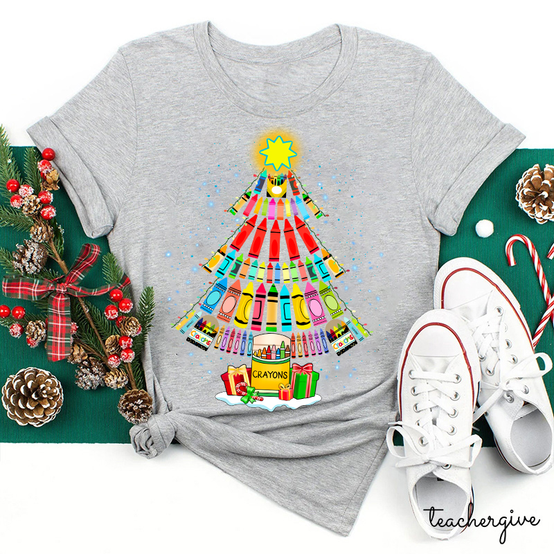 Come And Paint A Christmas Tree With Me Teacher T-Shirt