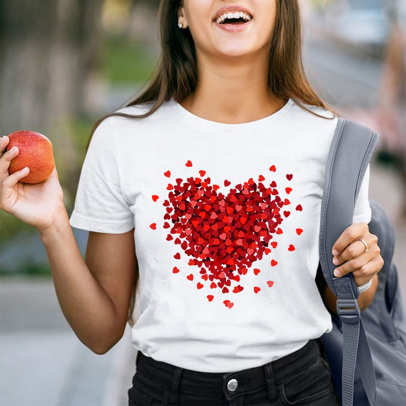 Let Love Fill Your Heart Teacher T-Shirt