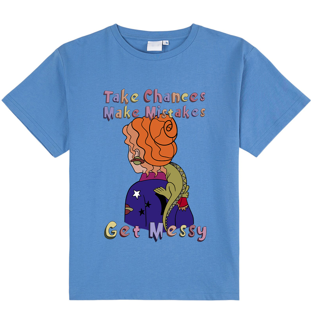 Teacher Take Chance Make Mistakes Get Messy Kids T-Shirt