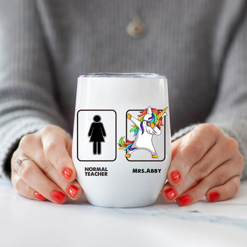 Personalized Normal Teacher & Me  Wine Tumbler
