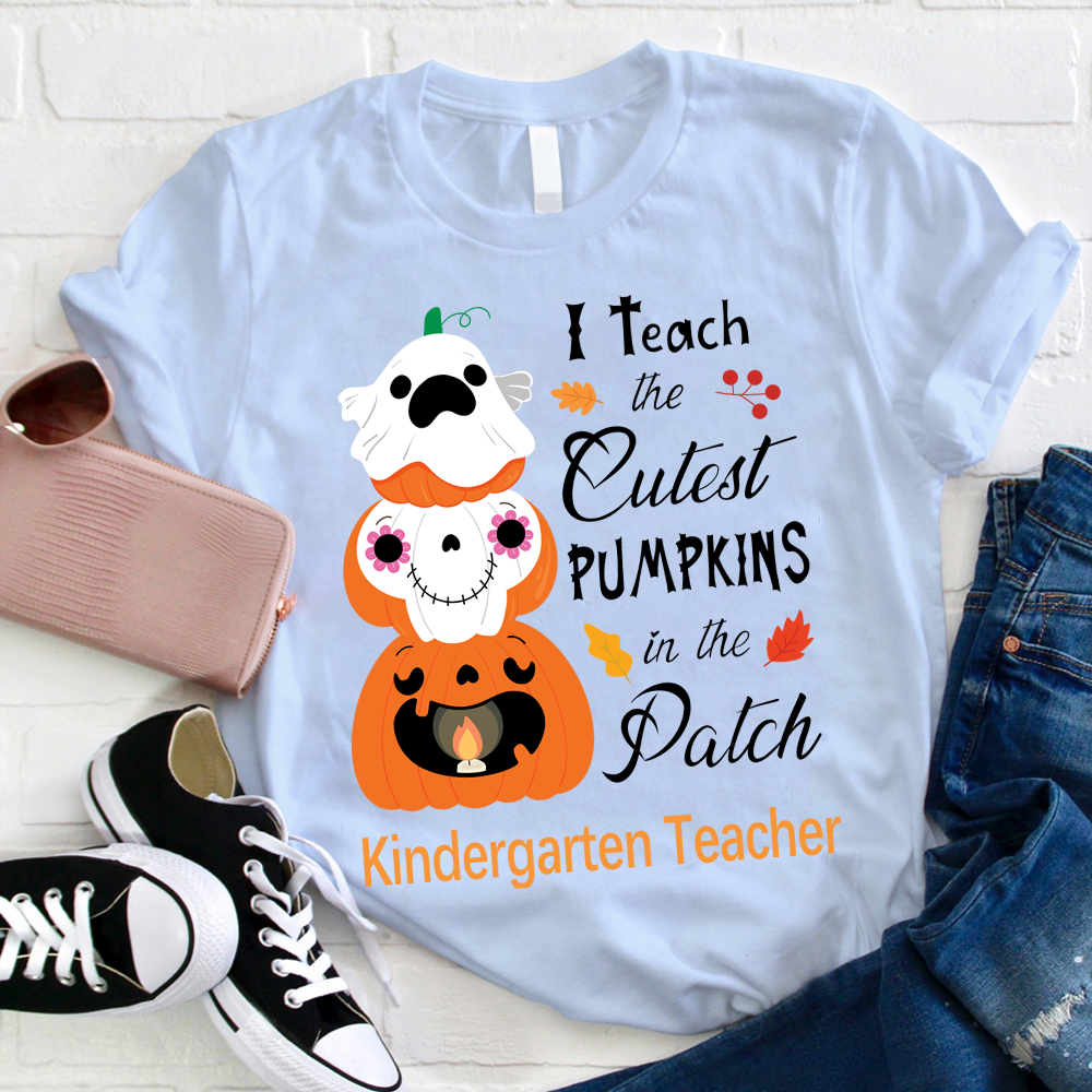 Personalized I Teach The Cutest Pumpkins In The Patch Pumpkin Lamp T-Shirt