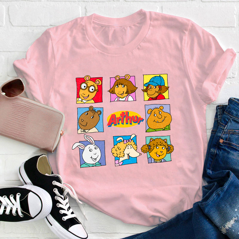 Arthur 9-Box Grid Teacher T-Shirt