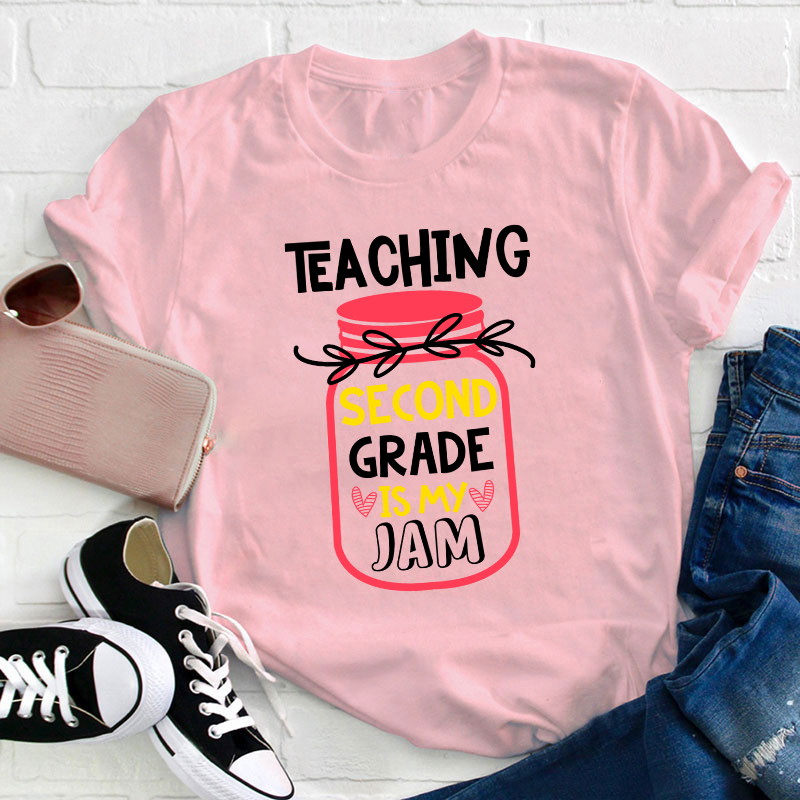 Personalized Grade Teaching Is My Jam Teacher T-Shirt