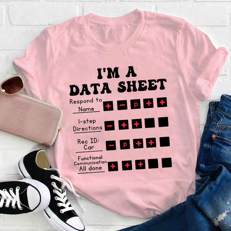 I Am A Data Sheet Teacher T-Shirt