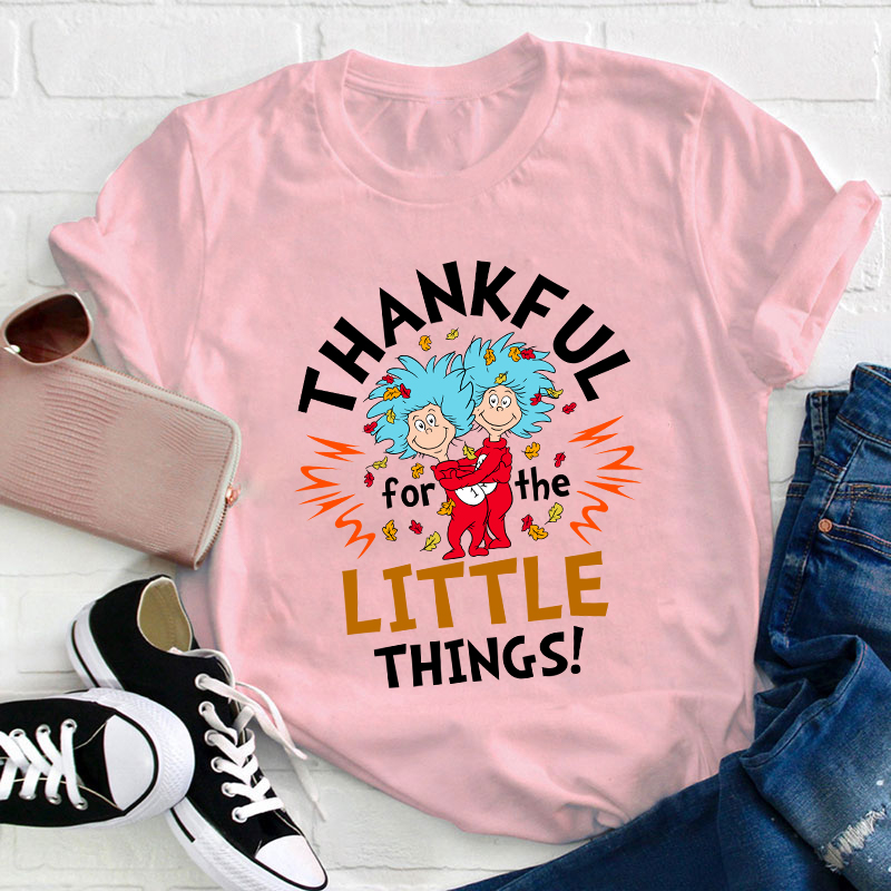 Thankful For The Little Things Teacher T-Shirt