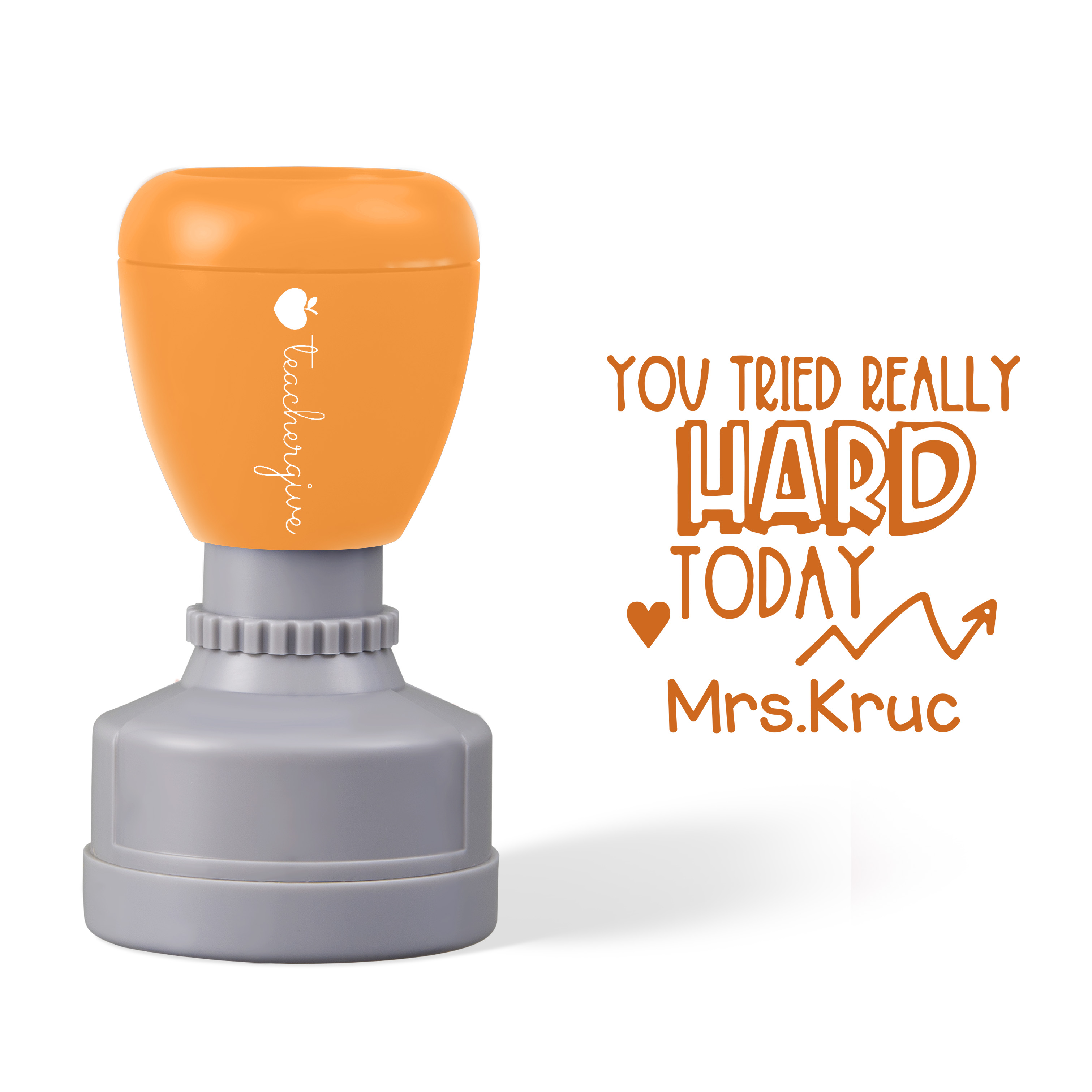 Personalized You Tried Really Hard Today Teacher Stamp