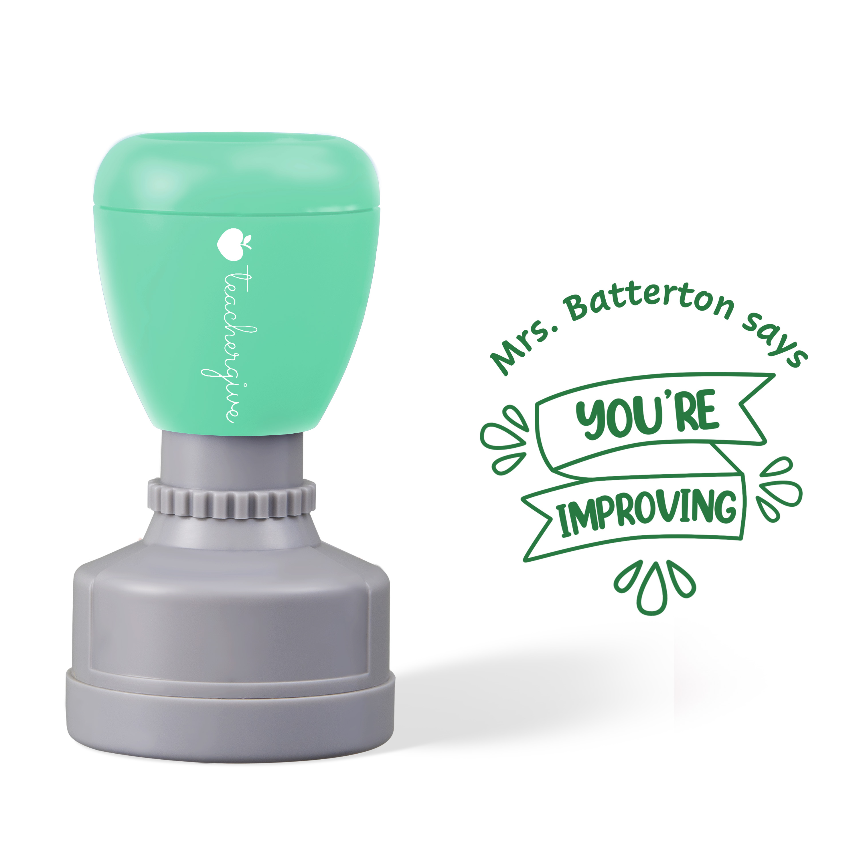 Personalized You're Improving Teacher Stamp