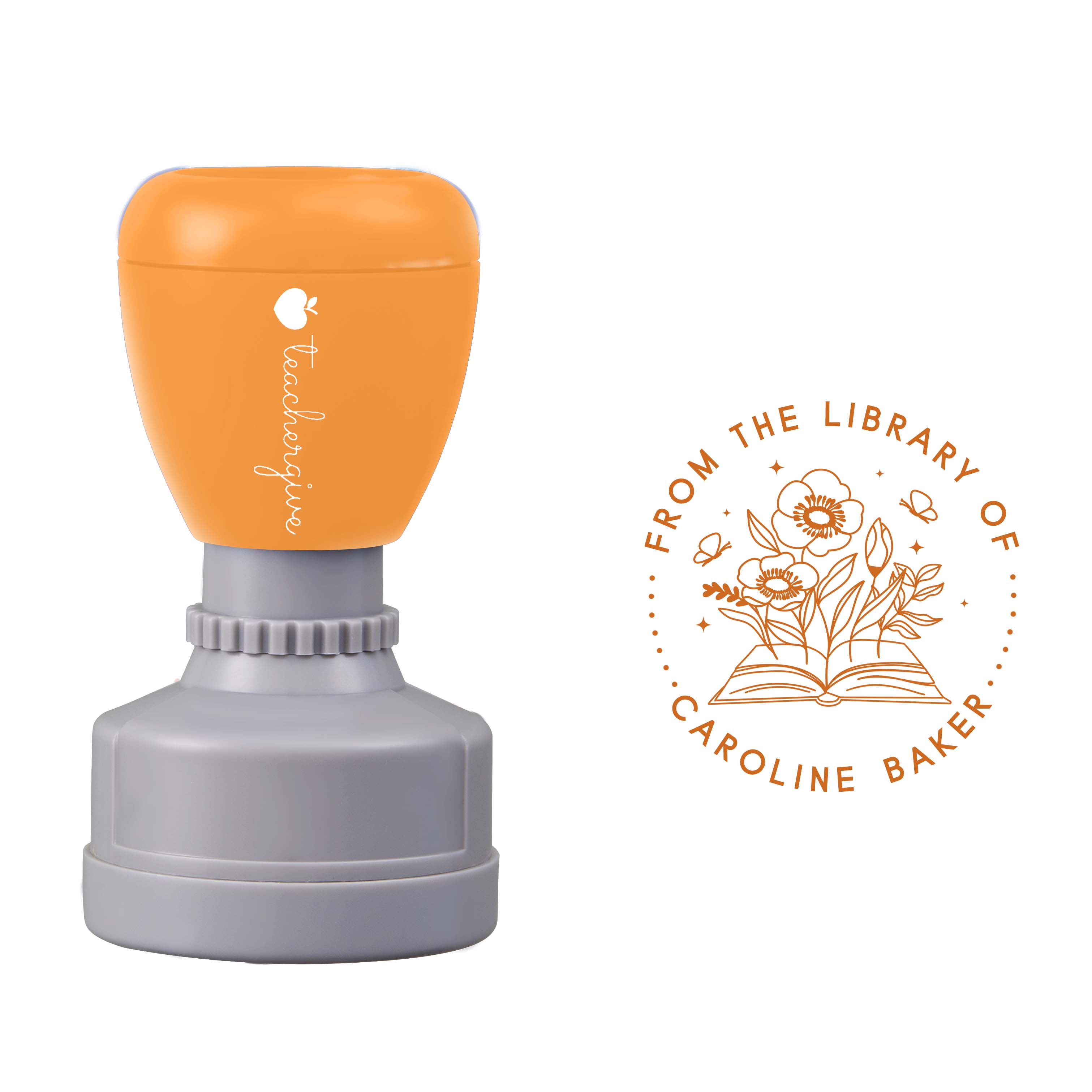 Personalized From The Library Of Teacher Stamp