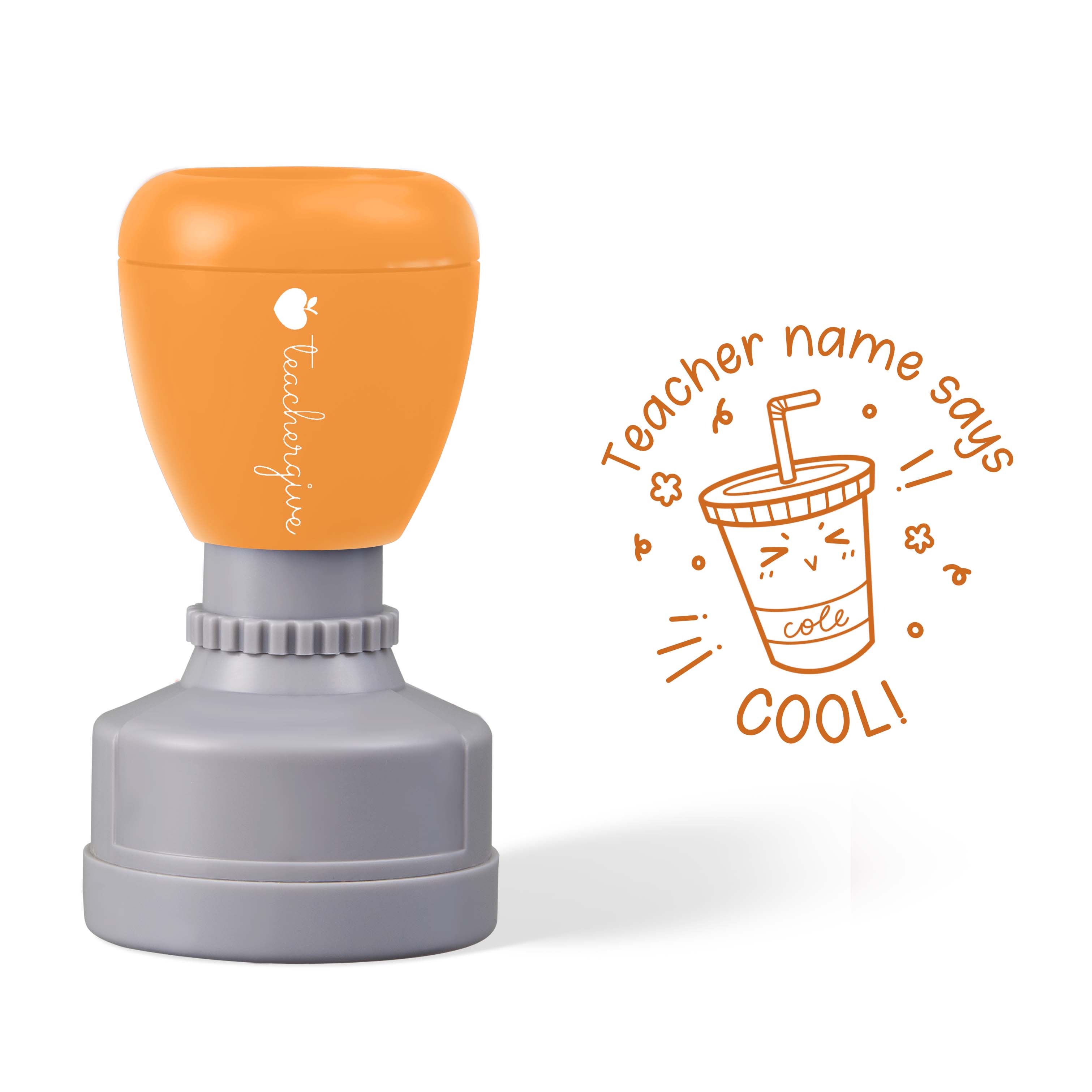 Personalized  Teacher Says COOL Stamp
