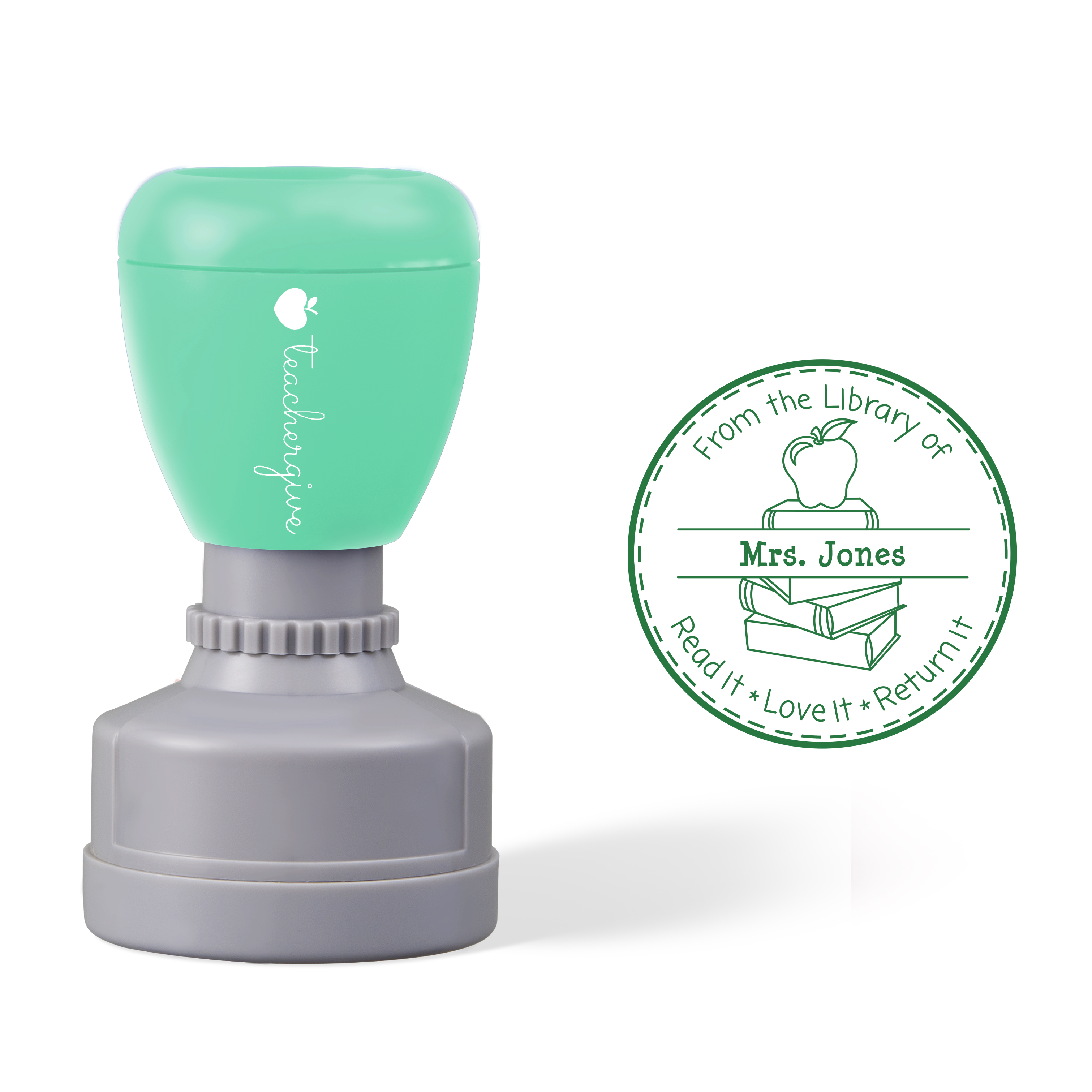 Personalized Name From The Library Of Read Love Return It Teacher Stamp