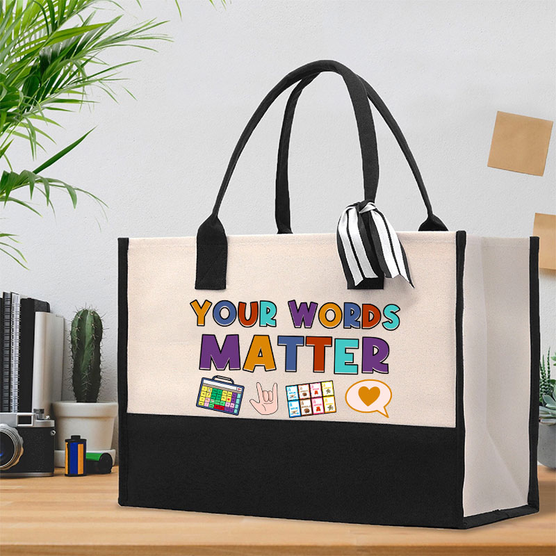 Your Words Matter Teacher Cotton Tote Bag
