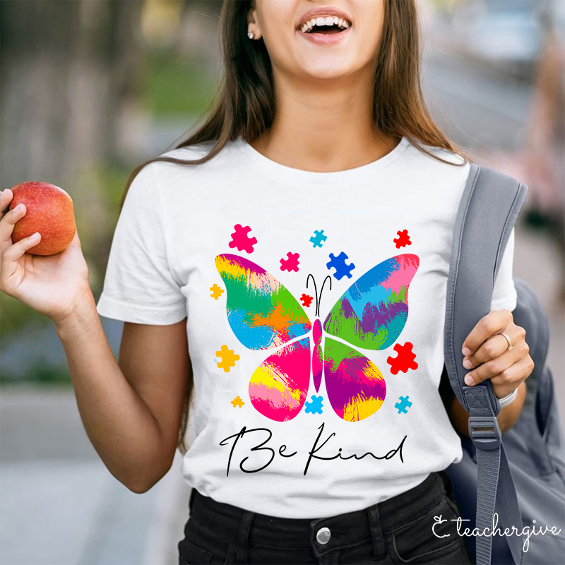 Be Kind Butterfly Teacehr T-Shirt