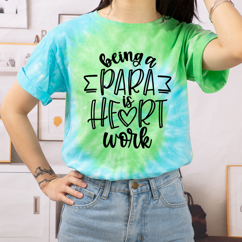 Personalized Being A Para Teacher Tie-dye T-Shirt