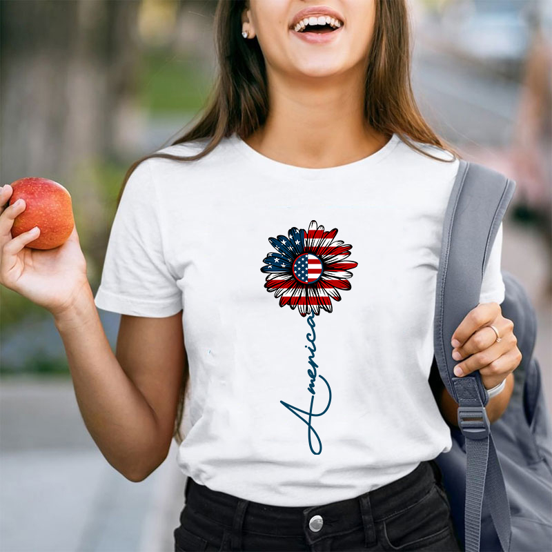 Flat Sunflower Teacher T-Shirt