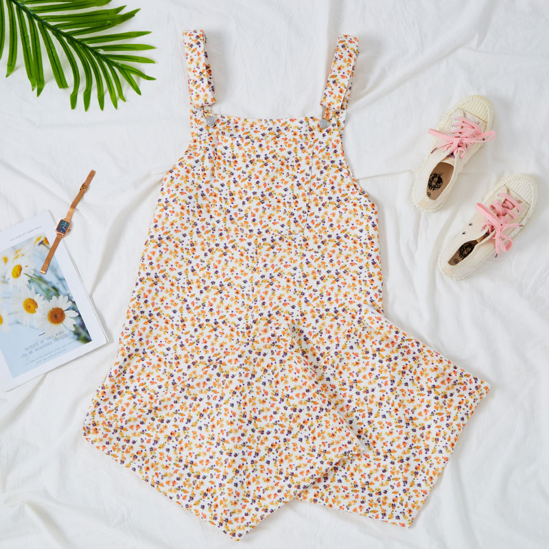 Floral Print Casual All Match Printed Overalls