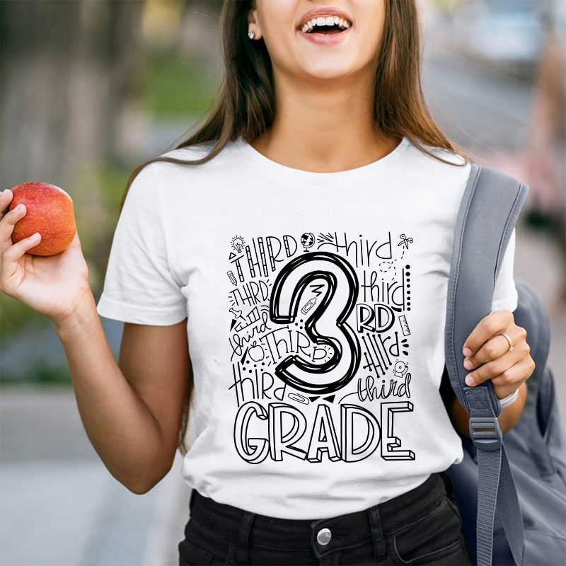 Personalized Alphabet Grade Teacher T-Shirt