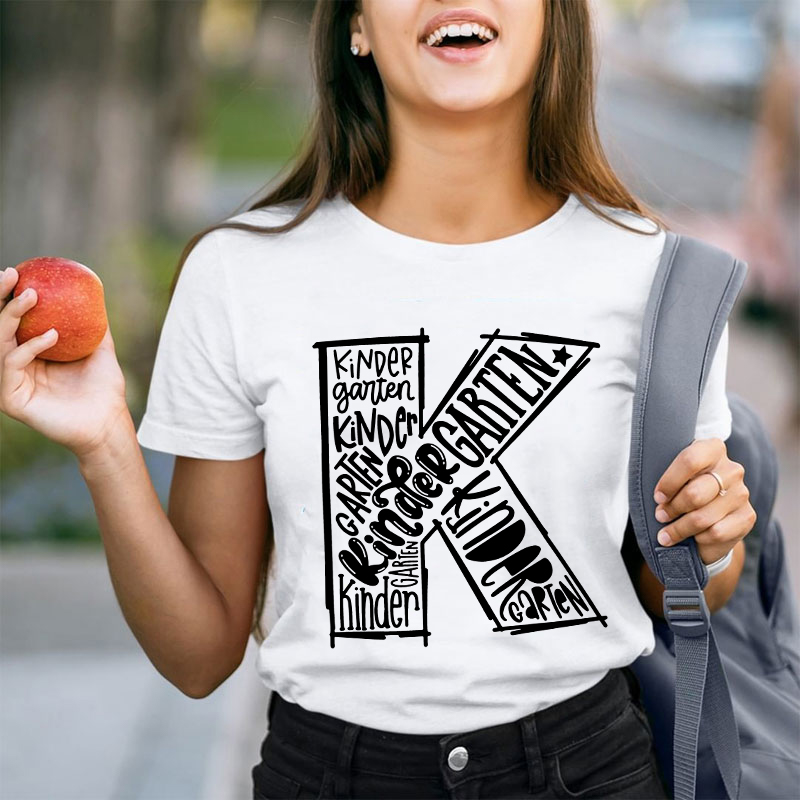 Personalized Grade Kindergarten Teacher T-Shirt