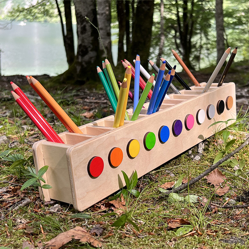 Rainbow Points On Both Sides Pencil Holder