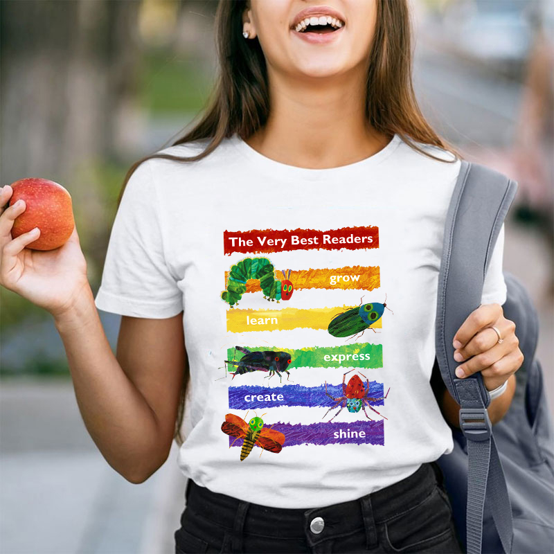 The Very Best Readers The Very Hungry Caterpillar Teacher T-Shirt