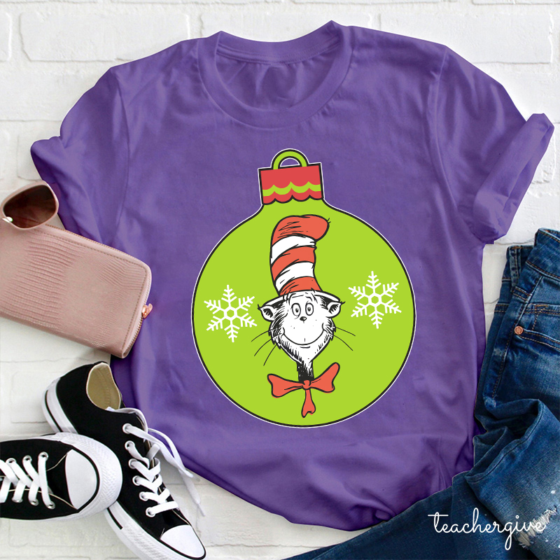 The Cat In The Hat Christmas Teacher T-Shirt